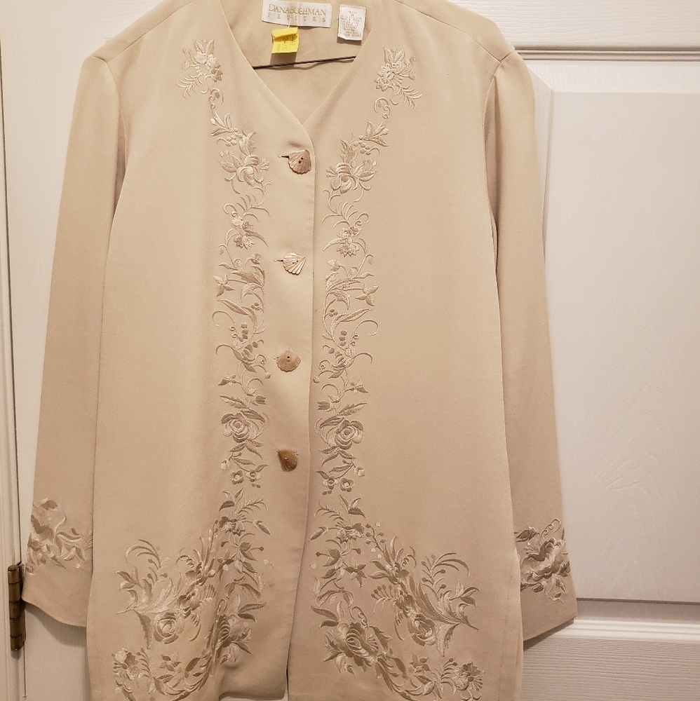 Embroidered silk tunic